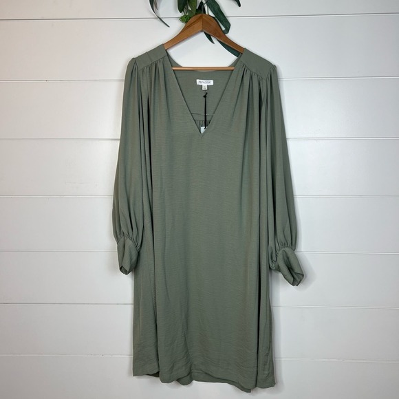 Prologue Sage Green Shift Dress - Size Large - NWT - Picture 1 of 8